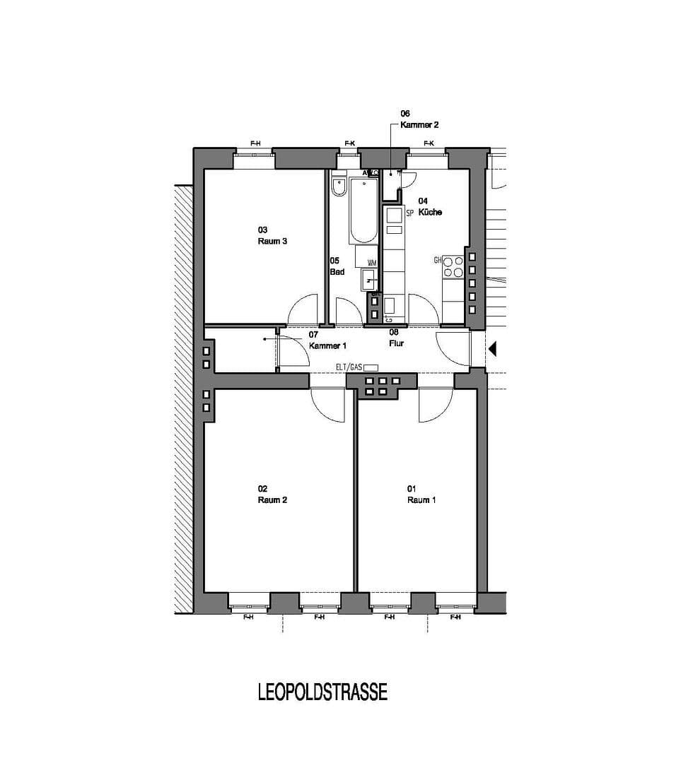 3 bedroom flat to rent, 80 m², Leopoldstr.28, Berlin, Berlin 3 bedroom flat to rent, 80 m², Leopoldstr.28, Berlin, Berlin