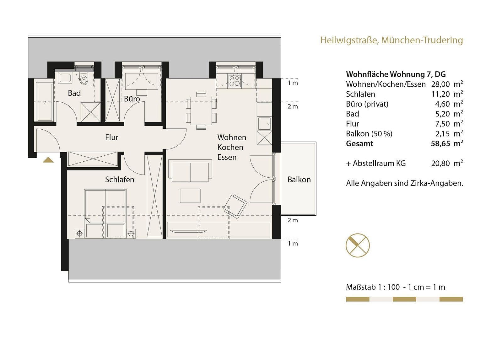 3 bedroom flat to rent, 59 m², Heilwigstraße 19, München-Trudering, Bavaria 3 bedroom flat to rent, 59 m², Heilwigstraße 19, München-Trudering, Bavaria
