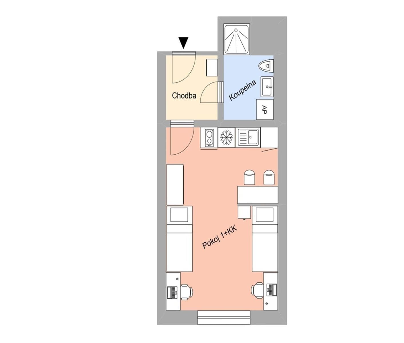 Studio flat to rent, 28 m², Magisterská, Plzeň, Plzeňský Region Studio flat to rent, 28 m², Magisterská, Plzeň, Plzeňský Region