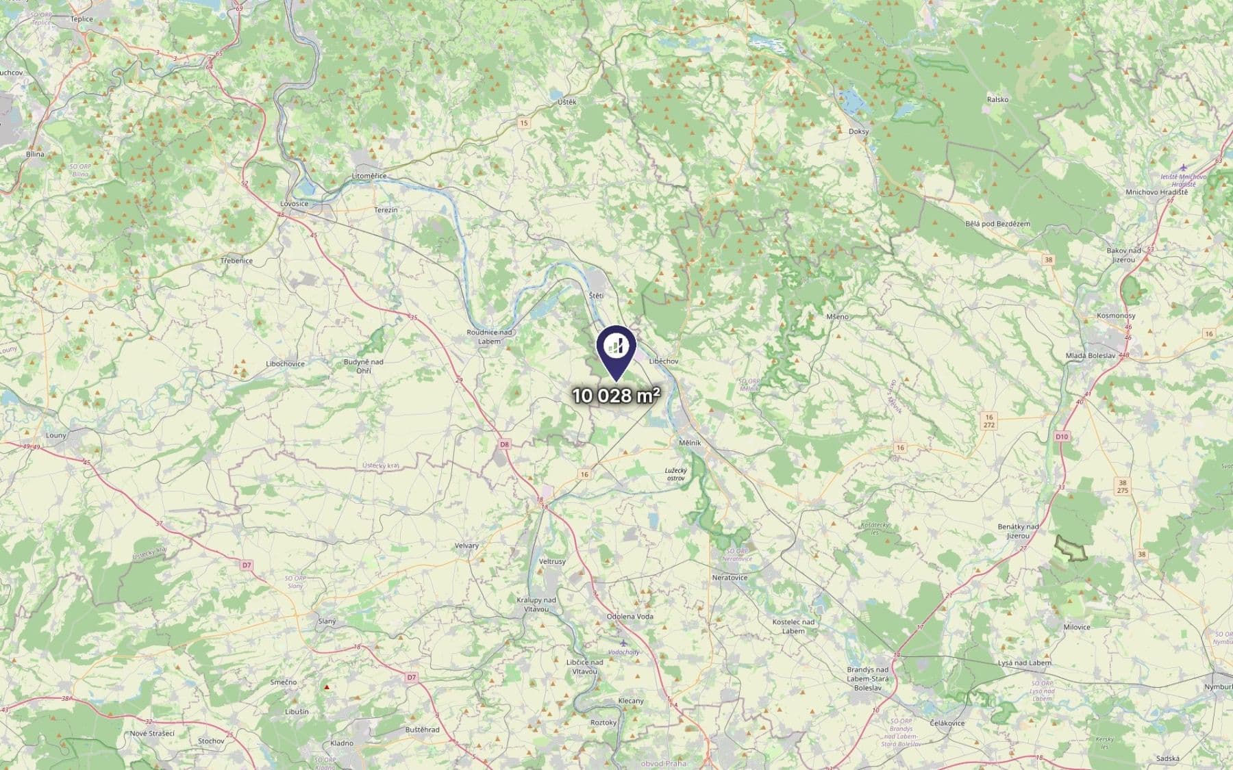 plot for sale, 10,028 m², Cítov, Středočeský Region plot for sale, 10,028 m², Cítov, Středočeský Region