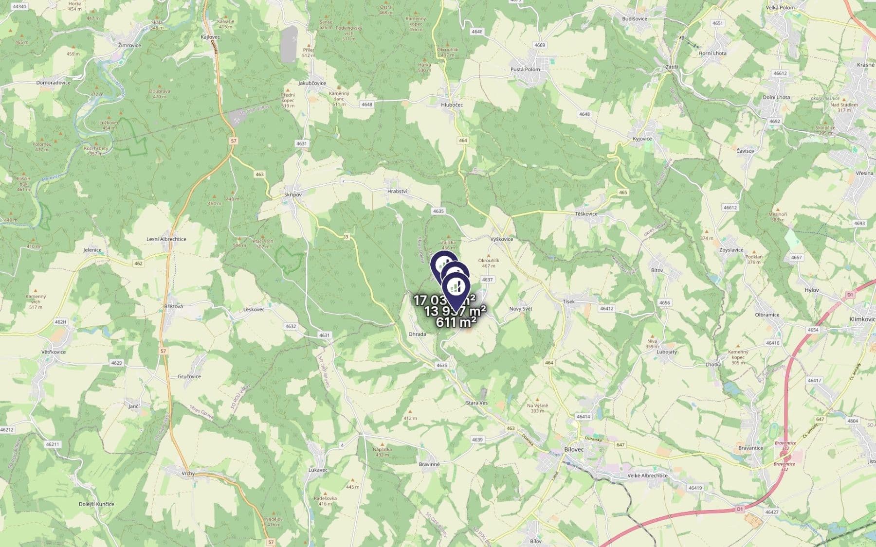 plot for sale, 31,583 m², Slatina, Moravskoslezský Region plot for sale, 31,583 m², Slatina, Moravskoslezský Region
