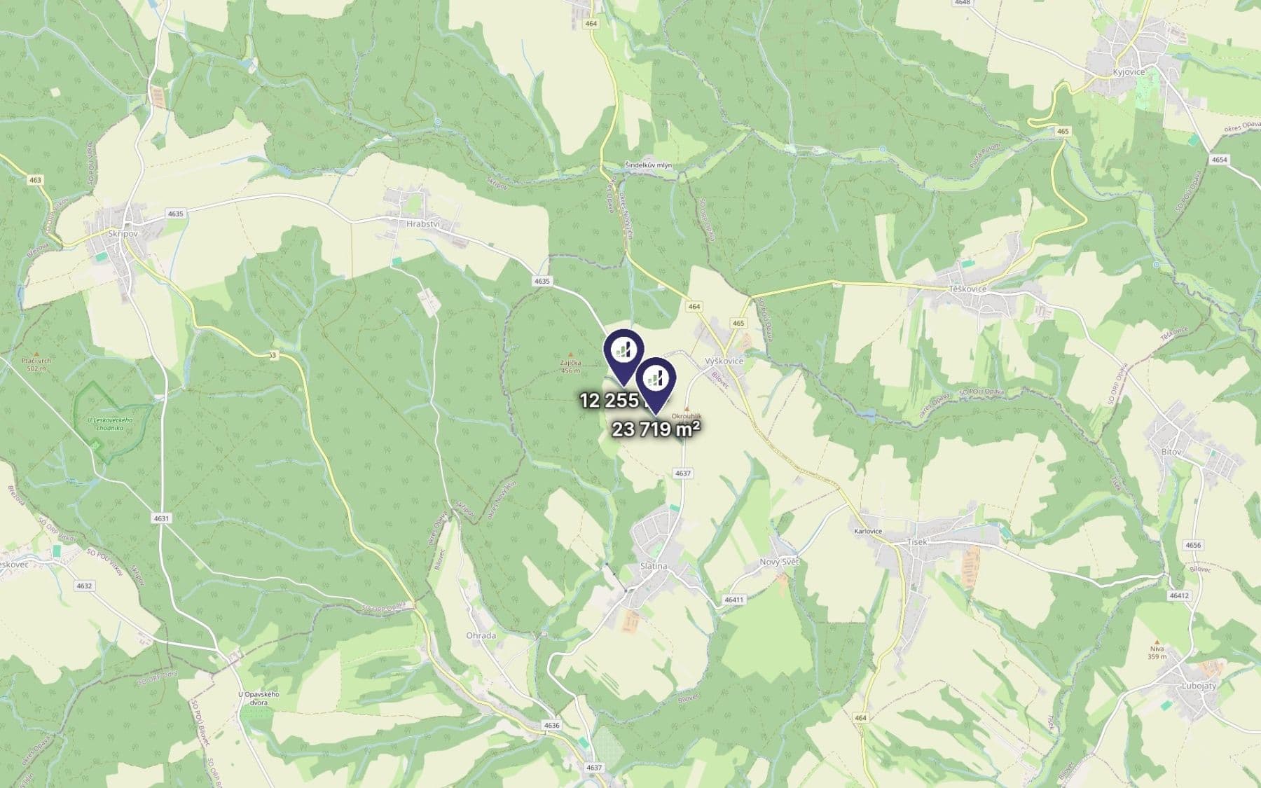 plot for sale, 35,974 m², Slatina, Moravskoslezský Region plot for sale, 35,974 m², Slatina, Moravskoslezský Region