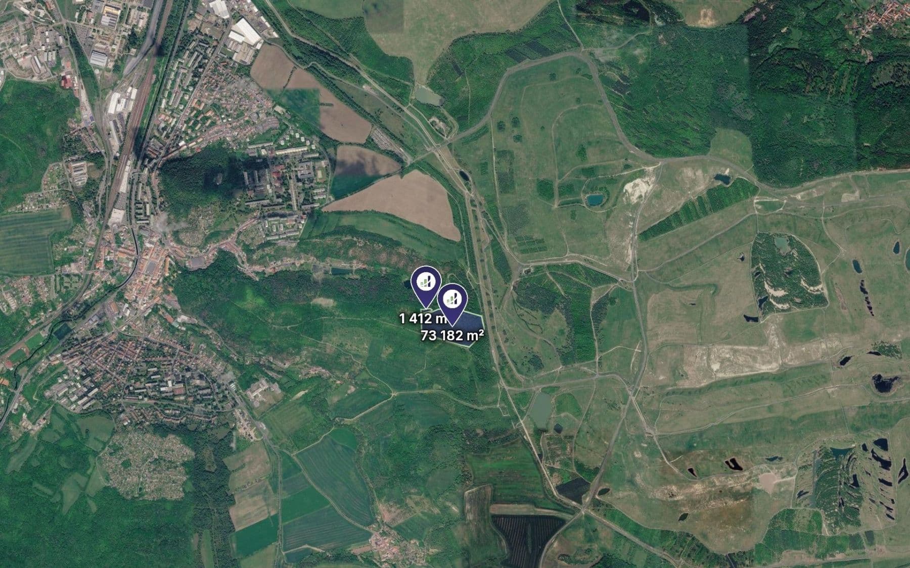 plot for sale, 74,594 m², Bílina, Ústecký Region plot for sale, 74,594 m², Bílina, Ústecký Region