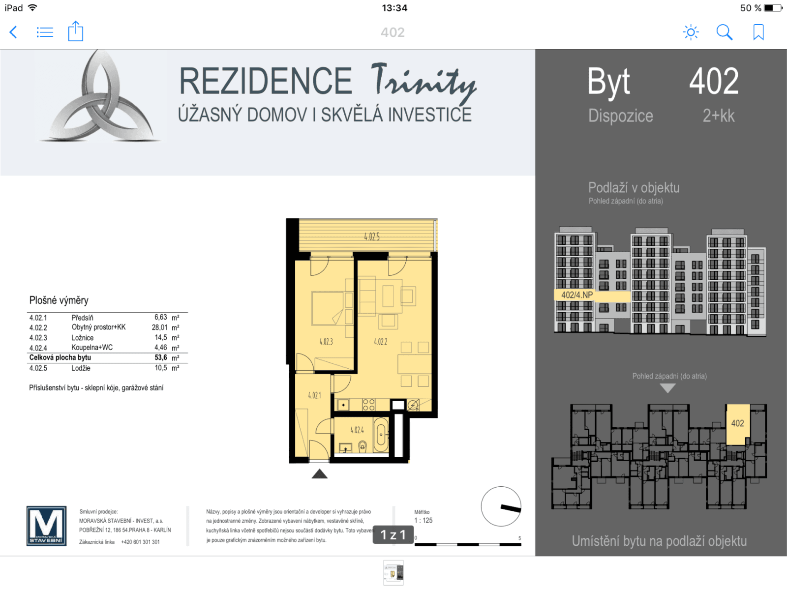 1 bedroom with open-plan kitchen flat to rent, 64 m², U Mlýnského kanálu, Prague, Prague 1 bedroom with open-plan kitchen flat to rent, 64 m², U Mlýnského kanálu, Prague, Prague