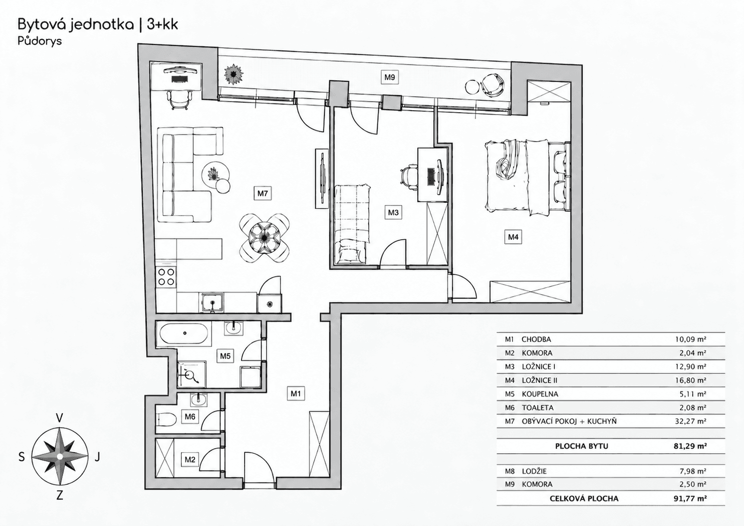 2 bedroom with open-plan kitchen flat for sale, 92 m², Petržílkova, Prague, Prague 2 bedroom with open-plan kitchen flat for sale, 92 m², Petržílkova, Prague, Prague