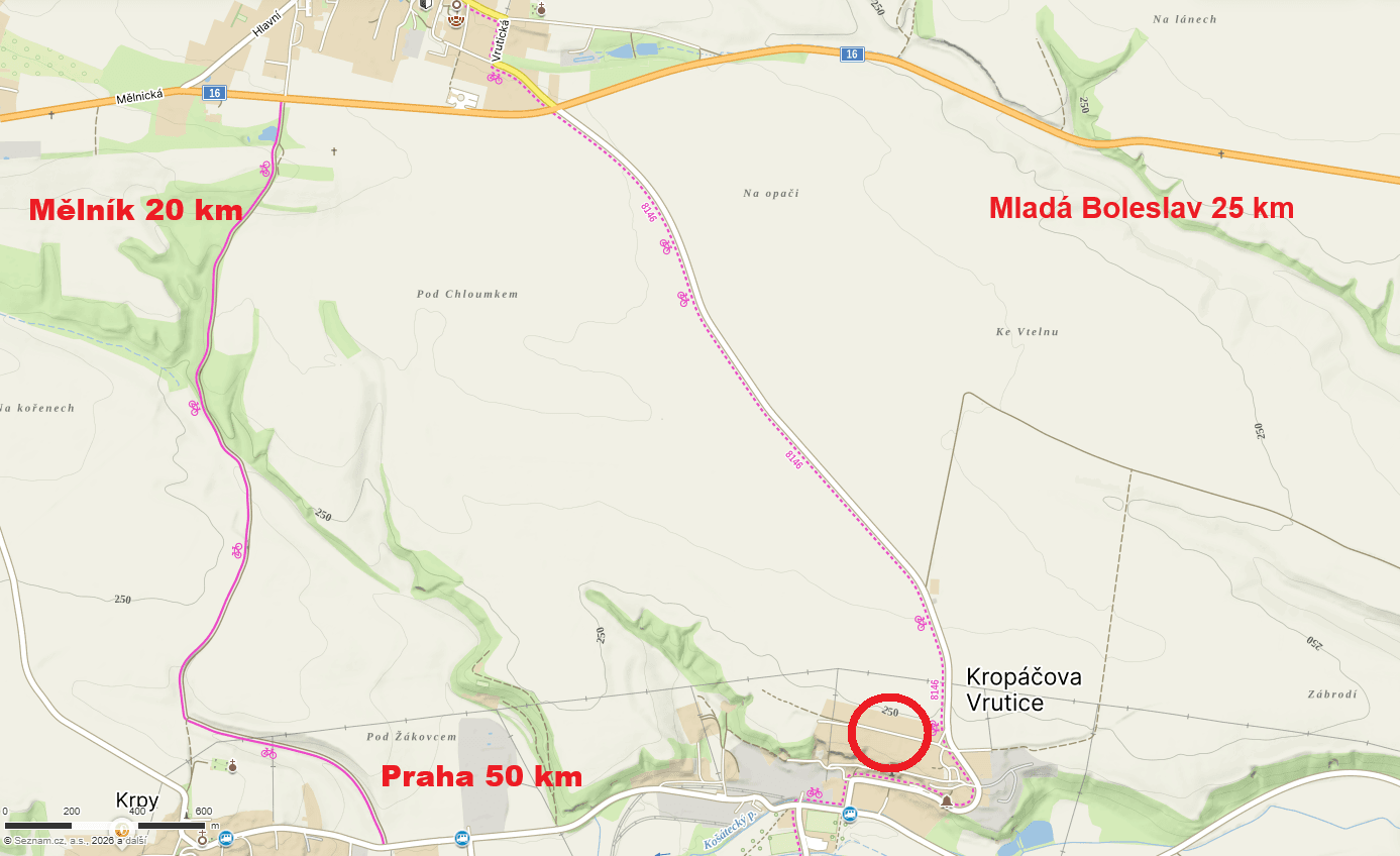 plot for sale, 812 m², Kropáčova Vrutice, Středočeský Region plot for sale, 812 m², Kropáčova Vrutice, Středočeský Region