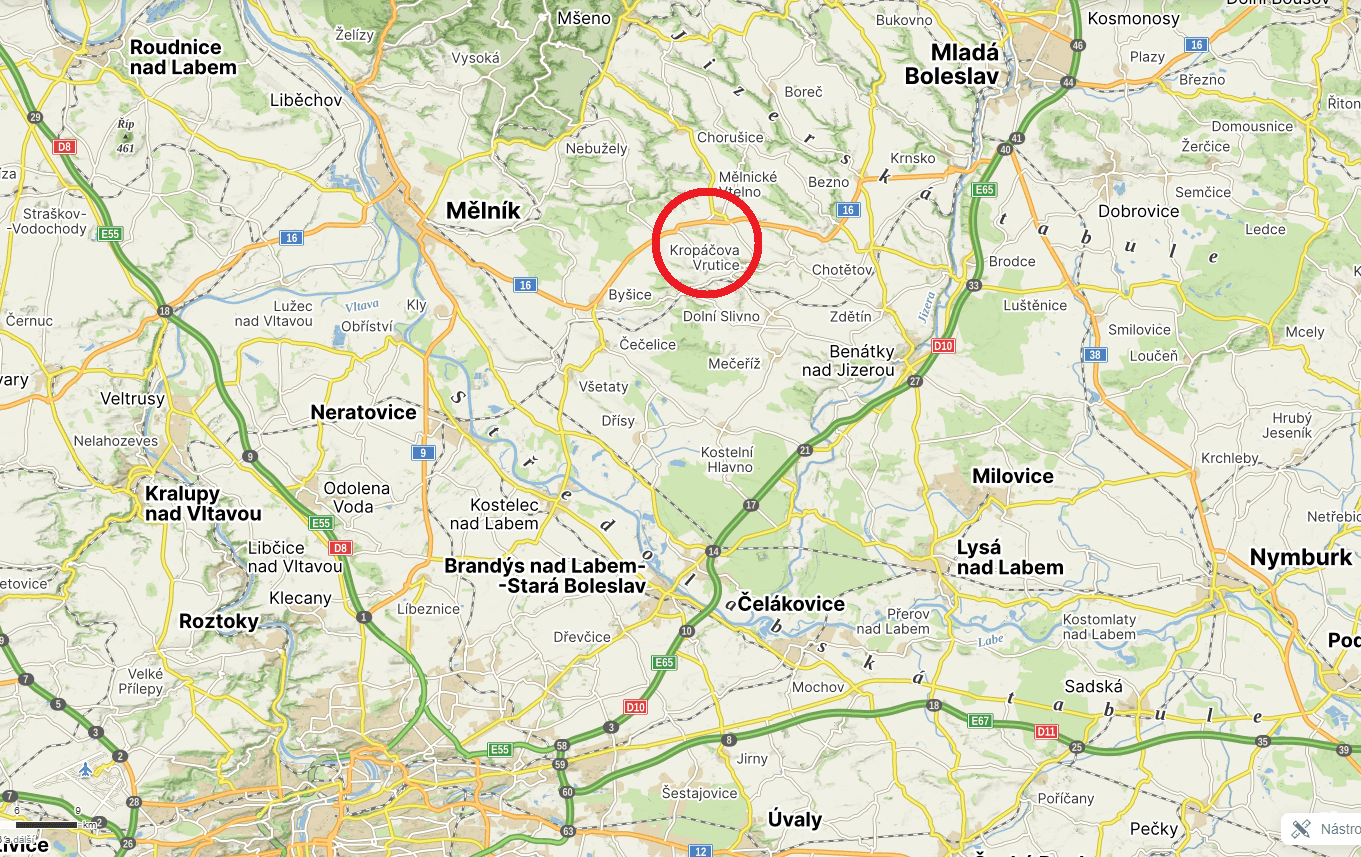 plot for sale, 812 m², Kropáčova Vrutice, Středočeský Region plot for sale, 812 m², Kropáčova Vrutice, Středočeský Region