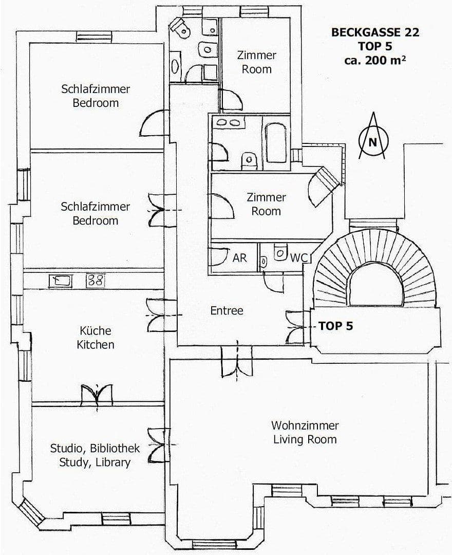 6 bedroom flat for sale, 200 m², Beckgasse 22, Wien, Vienna 6 bedroom flat for sale, 200 m², Beckgasse 22, Wien, Vienna