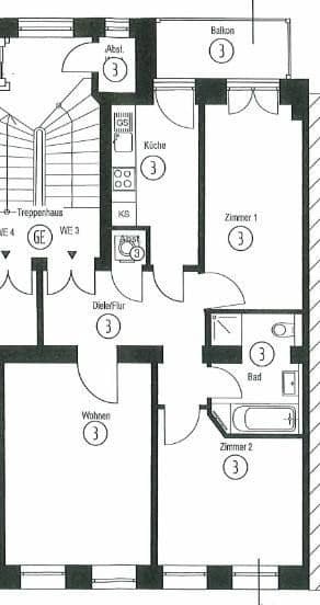 3 bedroom flat to rent, 77 m², Leipzig, Saxony 3 bedroom flat to rent, 77 m², Leipzig, Saxony