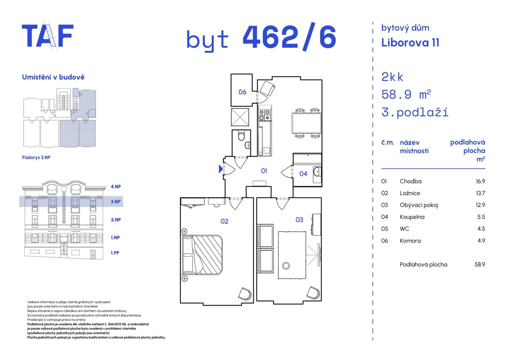 2 bedroom flat for sale, 59 m², Liborova, Prague, Prague 2 bedroom flat for sale, 59 m², Liborova, Prague, Prague
