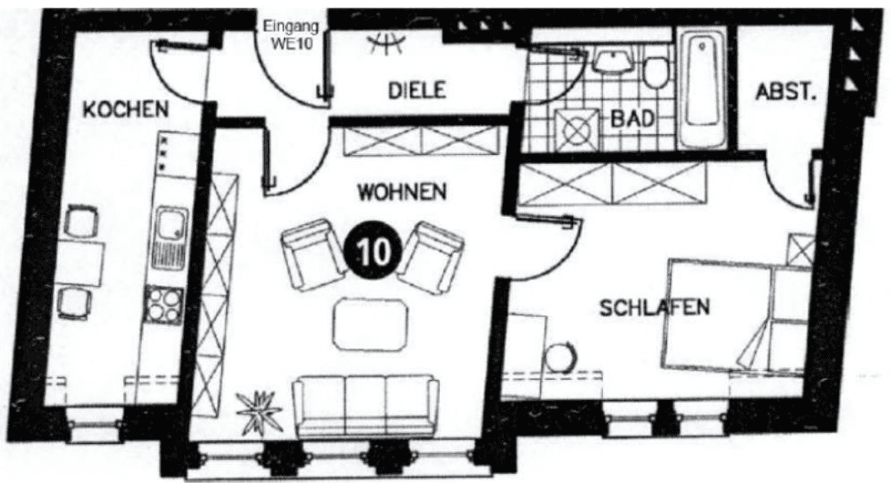 2 bedroom flat to rent, 52 m², Erfurt, Thuringia 2 bedroom flat to rent, 52 m², Erfurt, Thuringia