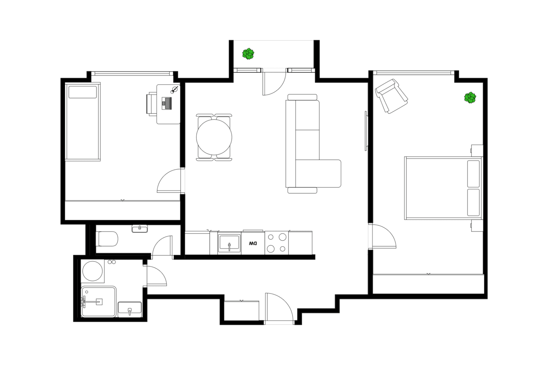 2 bedroom with open-plan kitchen flat for sale, 62 m², Nad Olšinami, Prague, Prague 2 bedroom with open-plan kitchen flat for sale, 62 m², Nad Olšinami, Prague, Prague