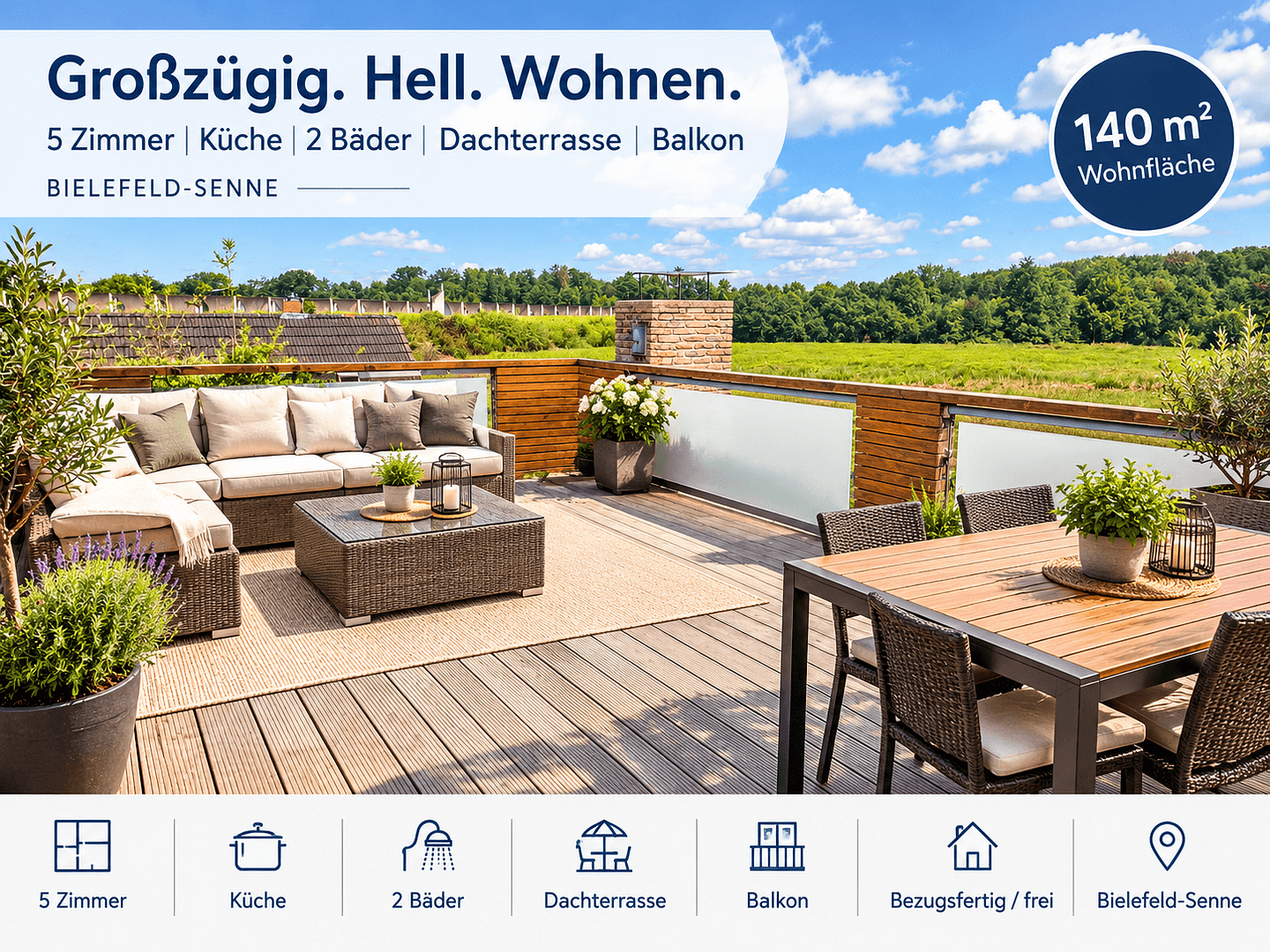 5 bedroom flat to rent, 140 m², Antilopenweg 12, Bielefed, North Rhine-Westphalia 5 bedroom flat to rent, 140 m², Antilopenweg 12, Bielefed, North Rhine-Westphalia