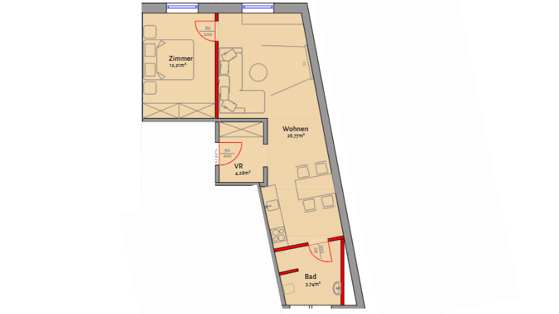 2 bedroom flat to rent, 51 m², Kinkstraße 23, Kufstein, Tyrol 2 bedroom flat to rent, 51 m², Kinkstraße 23, Kufstein, Tyrol