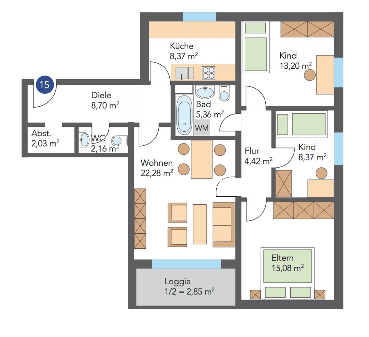 4 bedroom flat to rent, 91 m², Dr.-Wachler-Weg 37, Goslar, Lower Saxony 4 bedroom flat to rent, 91 m², Dr.-Wachler-Weg 37, Goslar, Lower Saxony
