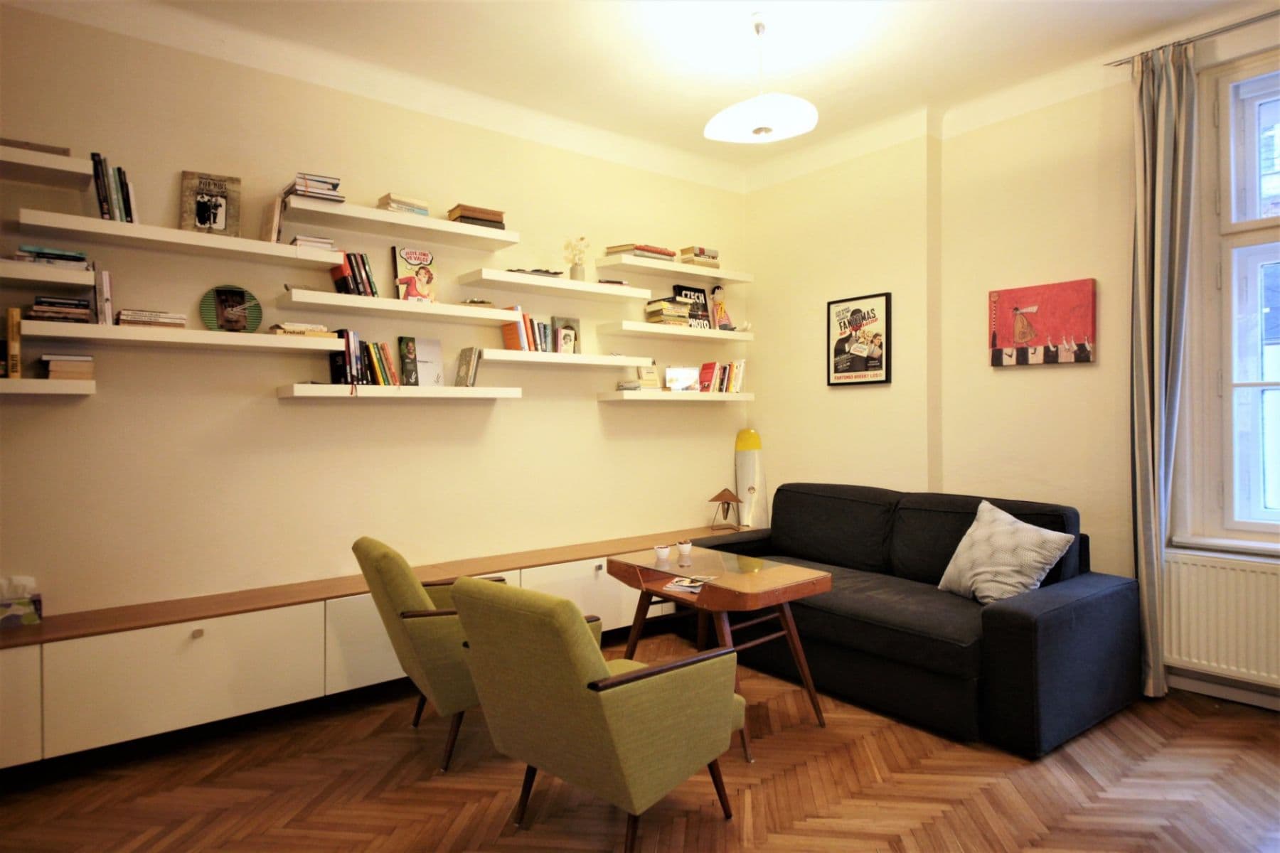 1 bedroom with open-plan kitchen flat to rent, 65 m², Křížkovského, Prague, Prague 1 bedroom with open-plan kitchen flat to rent, 65 m², Křížkovského, Prague, Prague