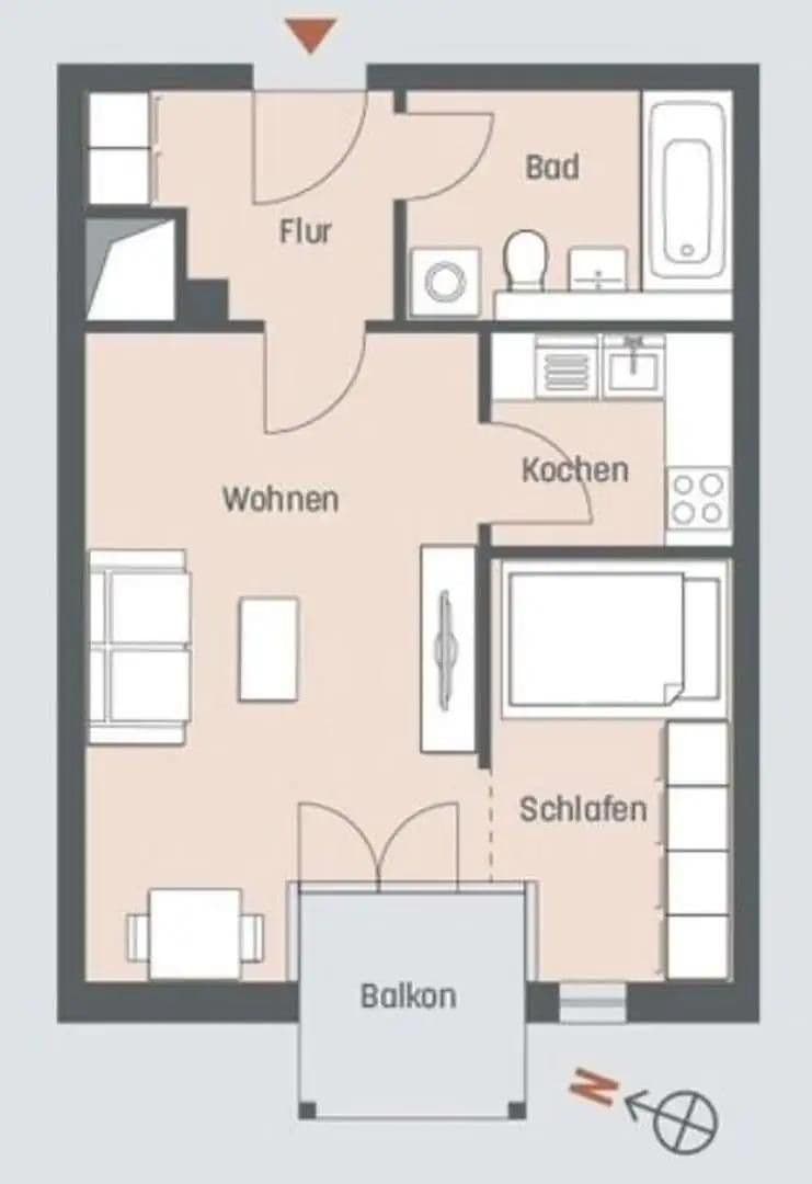 Studio flat to rent, 42 m², Hedwig-Dransfeld-Allee, München, Bavaria Studio flat to rent, 42 m², Hedwig-Dransfeld-Allee, München, Bavaria