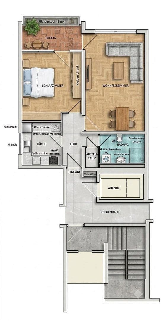 2 bedroom flat to rent, 53 m², Oberschleißheim, Bavaria 2 bedroom flat to rent, 53 m², Oberschleißheim, Bavaria