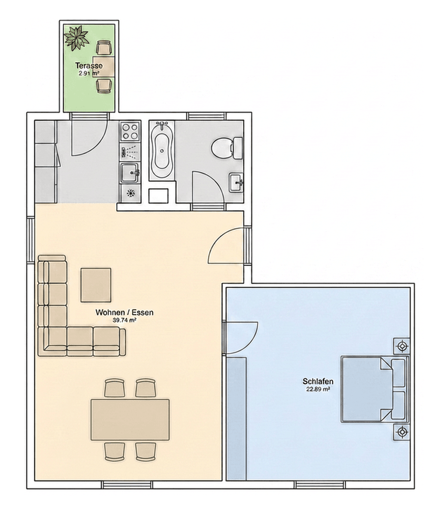 2 bedroom flat to rent, 61 m², Stadtplatz 14, Bogen, Bavaria 2 bedroom flat to rent, 61 m², Stadtplatz 14, Bogen, Bavaria