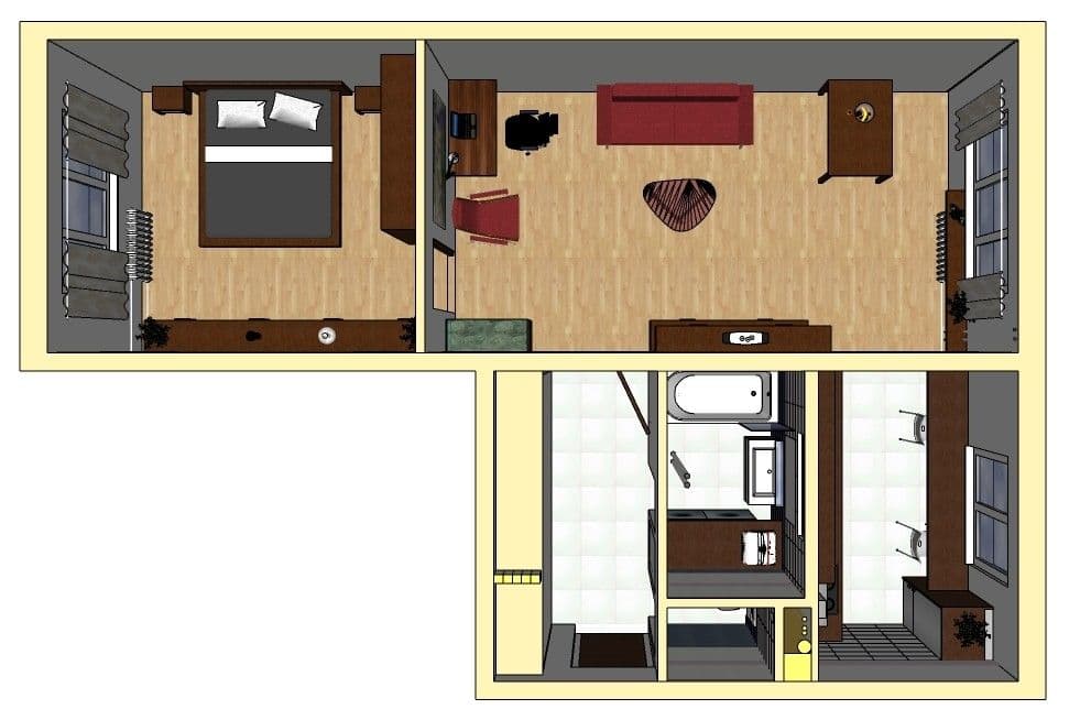 2 bedroom flat to rent, 55 m², Nad Vodovodem, Prague, Prague 2 bedroom flat to rent, 55 m², Nad Vodovodem, Prague, Prague