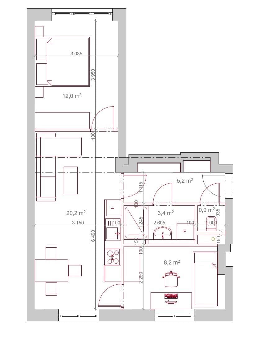 2 bedroom with open-plan kitchen flat to rent, 55 m², Masarykova, Roztoky, Středočeský Region 2 bedroom with open-plan kitchen flat to rent, 55 m², Masarykova, Roztoky, Středočeský Region