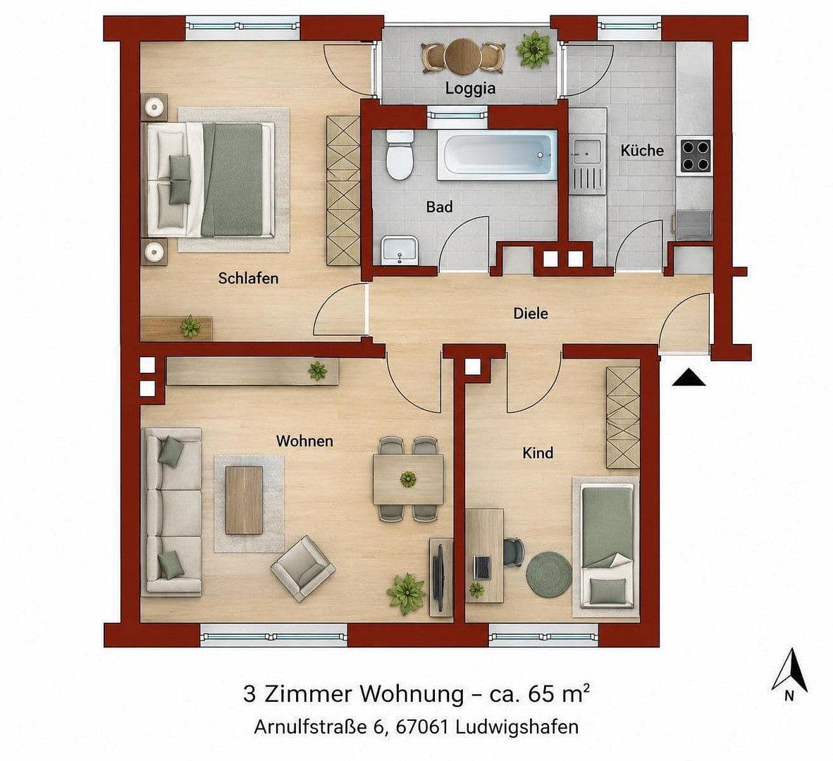 3 bedroom flat for sale, 65 m², Arnulfstrasse 6, Ludwigshafen, Rhineland-Palatinate 3 bedroom flat for sale, 65 m², Arnulfstrasse 6, Ludwigshafen, Rhineland-Palatinate