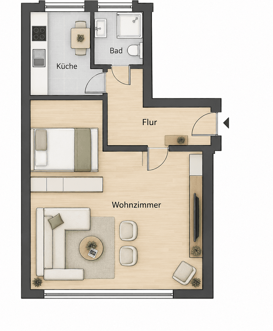 Studio flat for sale, 39 m², Stuttgart, Baden-Württemberg Studio flat for sale, 39 m², Stuttgart, Baden-Württemberg