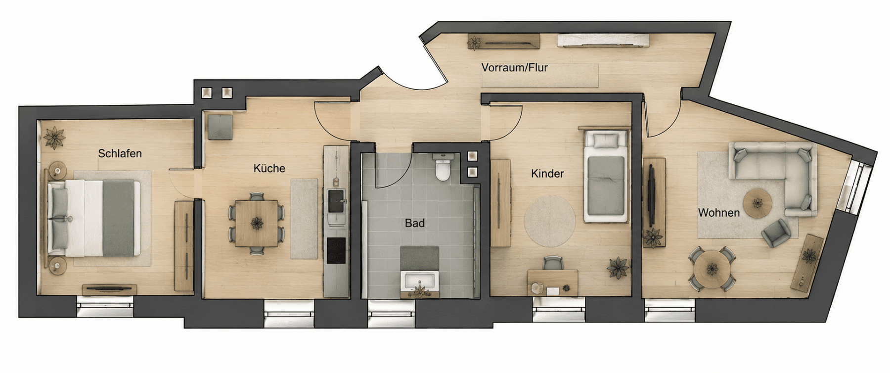 3 bedroom flat to rent, 81 m², Wirsungstraße 21, Augsburg, Bavaria 3 bedroom flat to rent, 81 m², Wirsungstraße 21, Augsburg, Bavaria