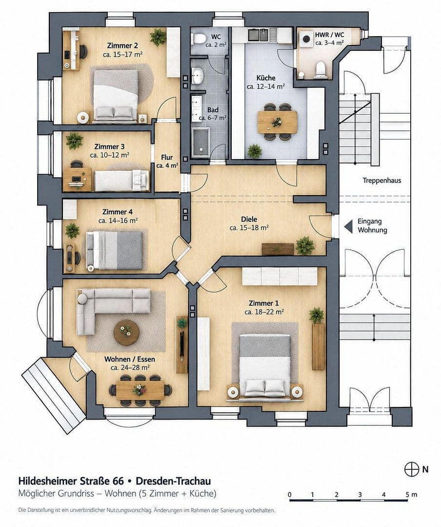 5 bedroom flat for sale, 139 m², Hildesheimer Straße 66, Dresden, Saxony 5 bedroom flat for sale, 139 m², Hildesheimer Straße 66, Dresden, Saxony