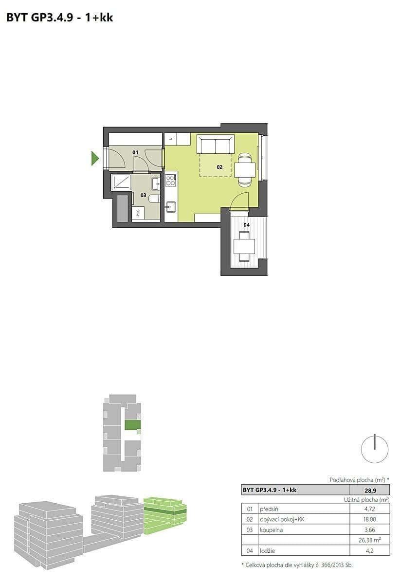 Studio flat for sale, 29 m², Na Palouku, Prague, Prague Studio flat for sale, 29 m², Na Palouku, Prague, Prague