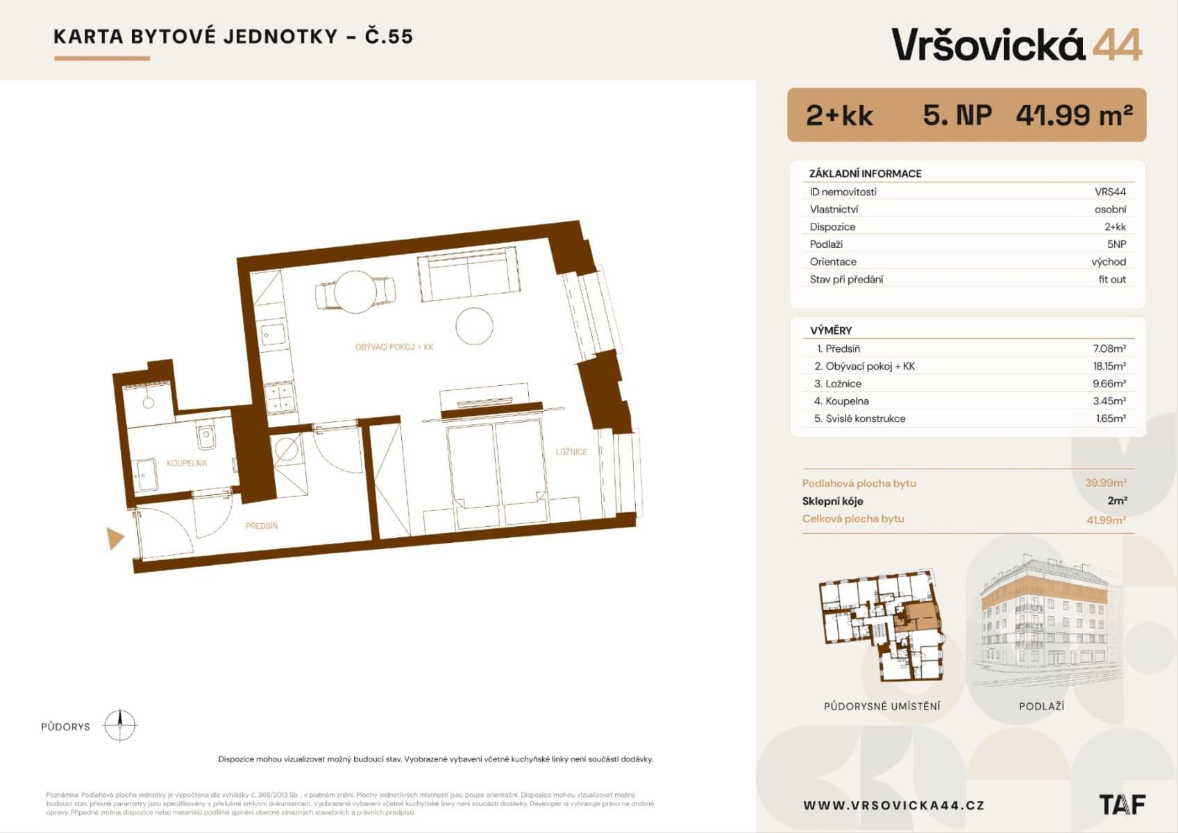 1 bedroom with open-plan kitchen flat for sale, 42 m², Vršovická, Prague, Prague 1 bedroom with open-plan kitchen flat for sale, 42 m², Vršovická, Prague, Prague