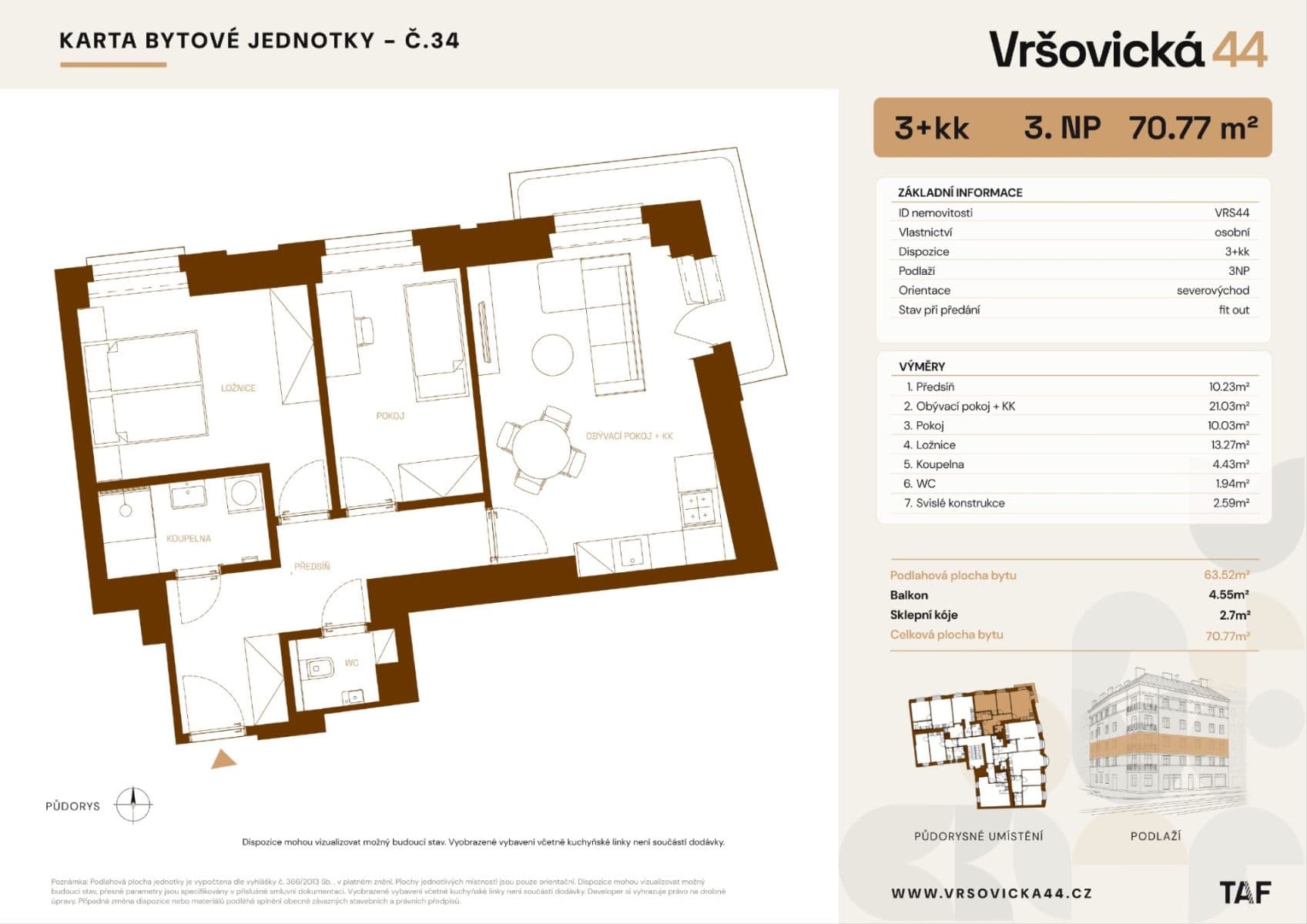 2 bedroom with open-plan kitchen flat for sale, 71 m², Vršovická, Prague, Prague 2 bedroom with open-plan kitchen flat for sale, 71 m², Vršovická, Prague, Prague