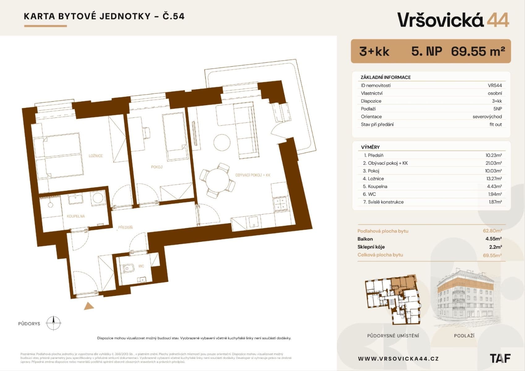 2 bedroom with open-plan kitchen flat for sale, 70 m², Vršovická, Prague, Prague 2 bedroom with open-plan kitchen flat for sale, 70 m², Vršovická, Prague, Prague
