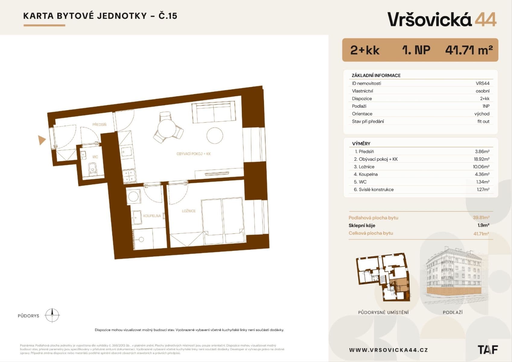 1 bedroom with open-plan kitchen flat for sale, 42 m², Vršovická, Prague, Prague 1 bedroom with open-plan kitchen flat for sale, 42 m², Vršovická, Prague, Prague