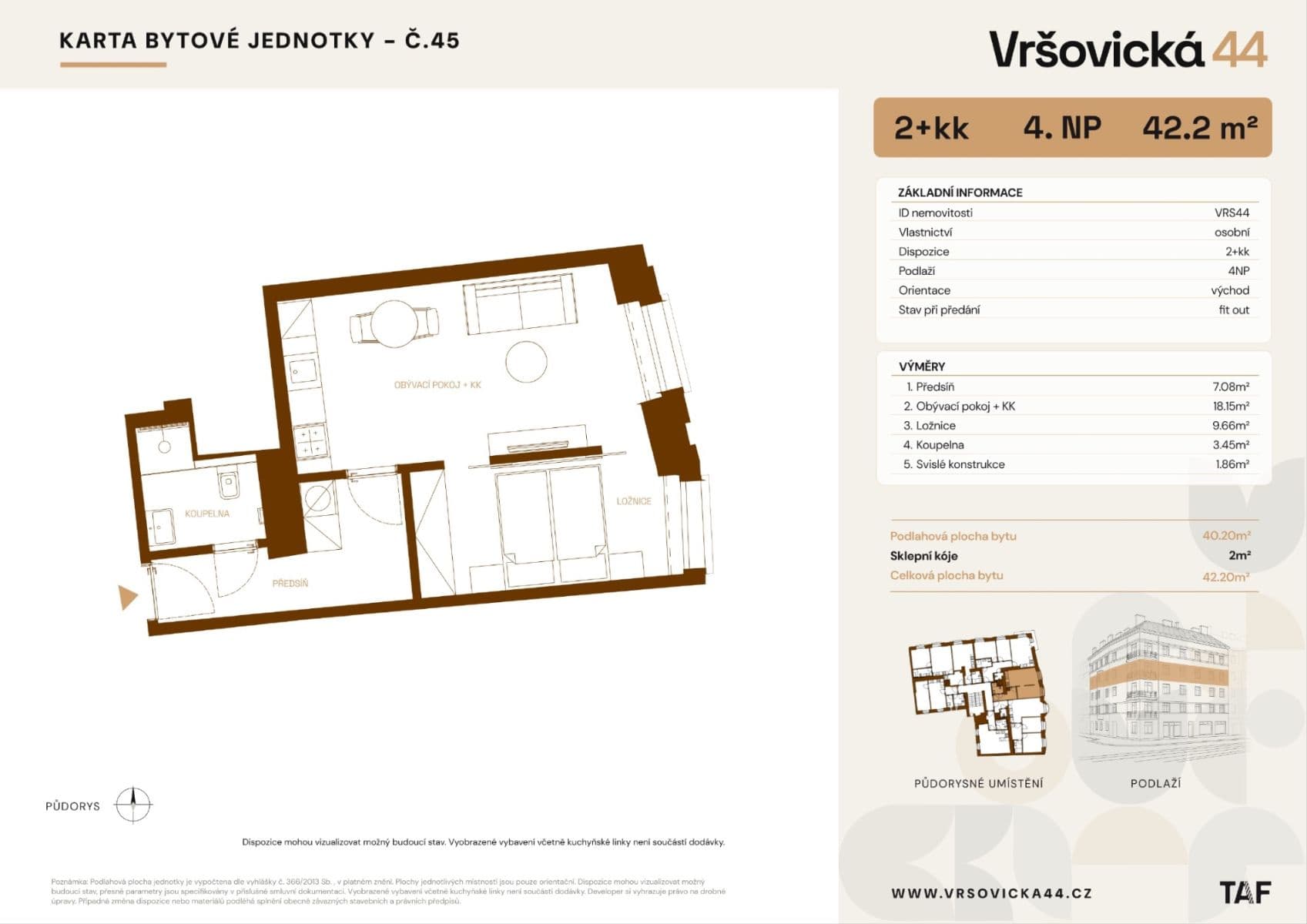 1 bedroom with open-plan kitchen flat for sale, 42 m², Vršovická, Prague, Prague 1 bedroom with open-plan kitchen flat for sale, 42 m², Vršovická, Prague, Prague