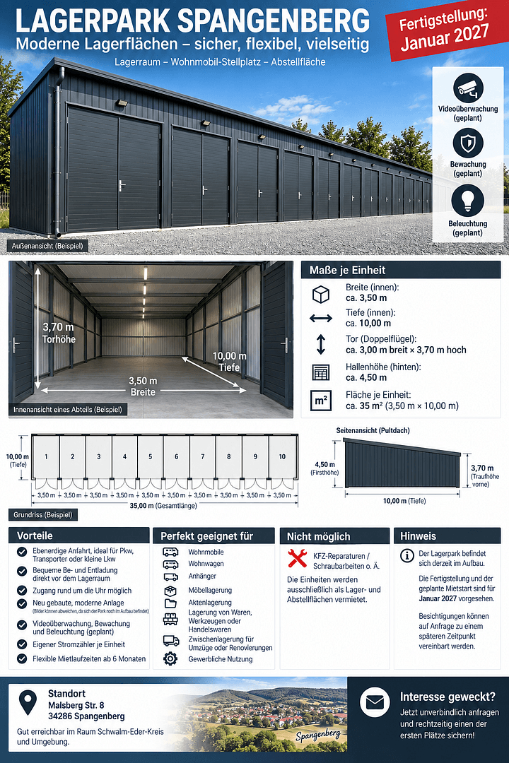 garage to rent, 11,000 m², Malsberg Str 8, Spangenberg, Hesse garage to rent, 11,000 m², Malsberg Str 8, Spangenberg, Hesse