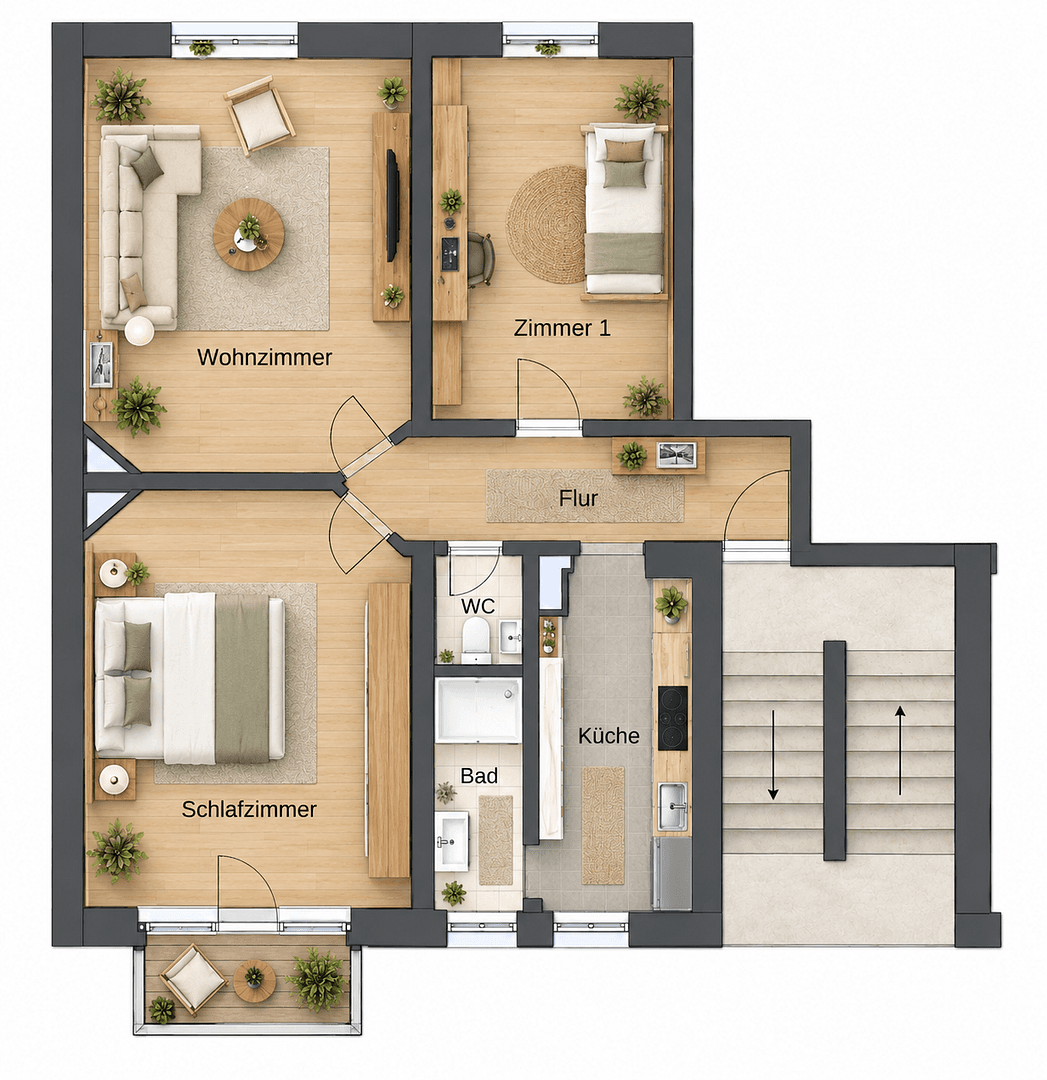 3 bedroom flat to rent, 66 m², Offenbach am Main, Hesse 3 bedroom flat to rent, 66 m², Offenbach am Main, Hesse