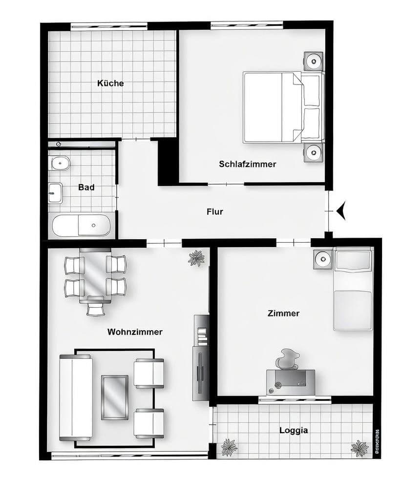 3 bedroom flat for sale, 67 m², Ludwigstr.54, Neu-Ulm, Bavaria 3 bedroom flat for sale, 67 m², Ludwigstr.54, Neu-Ulm, Bavaria