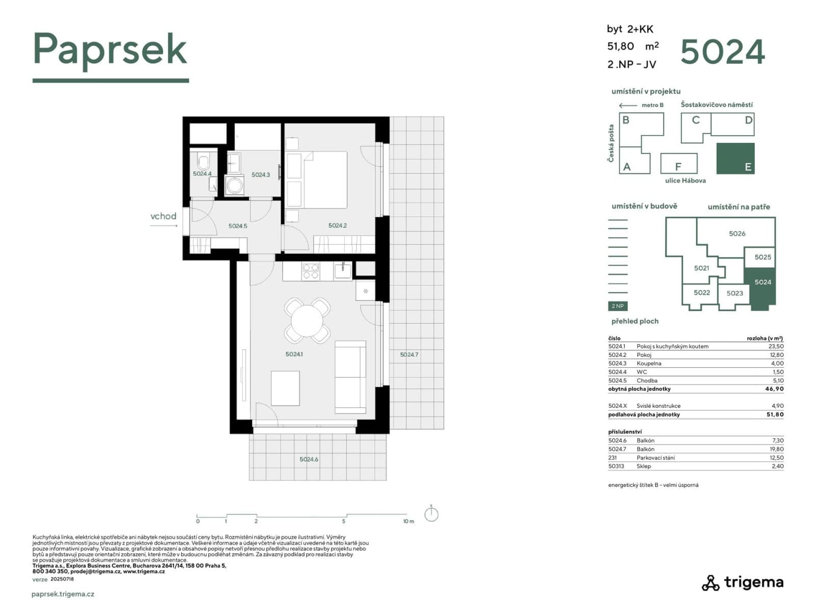 1 bedroom with open-plan kitchen flat for sale, 47 m², Hábova, Prague, Prague 1 bedroom with open-plan kitchen flat for sale, 47 m², Hábova, Prague, Prague