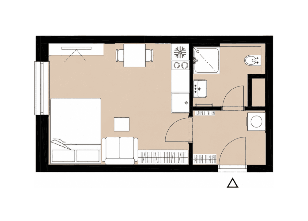 Studio flat to rent, 30 m², Nad Kolčavkou, Prague, Prague Studio flat to rent, 30 m², Nad Kolčavkou, Prague, Prague