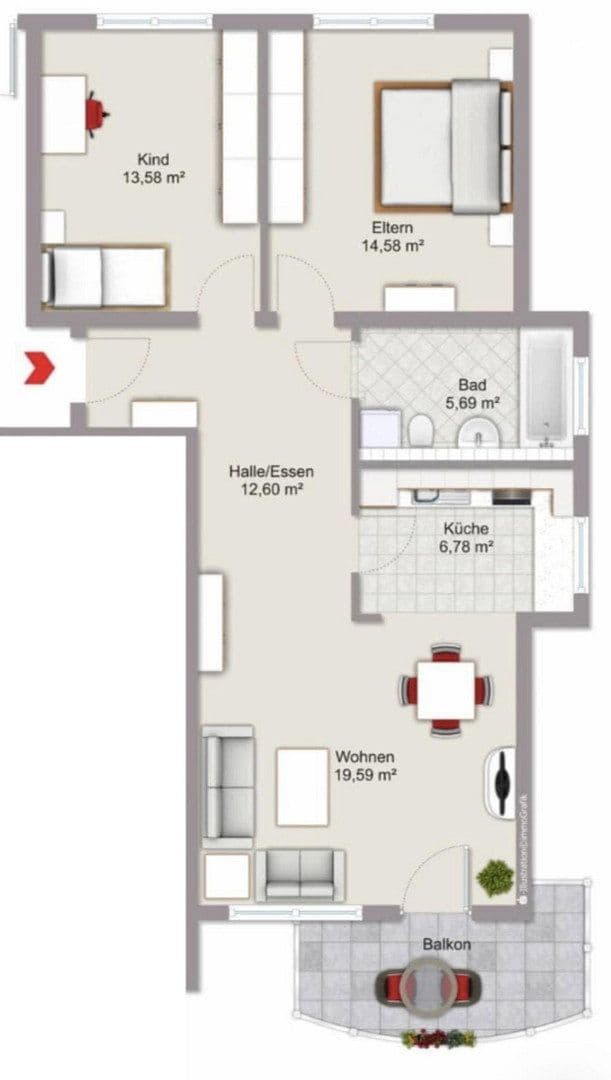 3 bedroom flat to rent, 76 m², Schotten, Hesse 3 bedroom flat to rent, 76 m², Schotten, Hesse