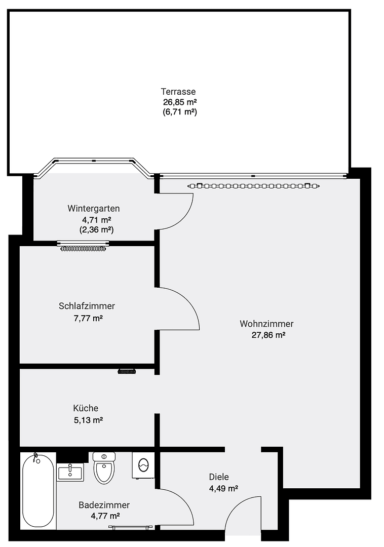 2 bedroom flat to rent, 60 m², Gustav-Heinemann-Straße 109, Bremen, Bremen 2 bedroom flat to rent, 60 m², Gustav-Heinemann-Straße 109, Bremen, Bremen