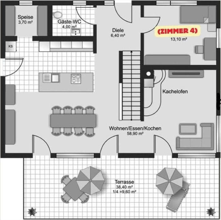 7 bedroom flat to rent, 20 m², Tutzing, Bavaria 7 bedroom flat to rent, 20 m², Tutzing, Bavaria
