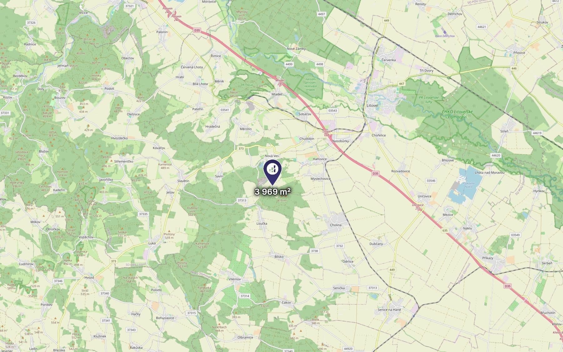 plot for sale, 3,969 m², Litovel, Olomoucký Region plot for sale, 3,969 m², Litovel, Olomoucký Region