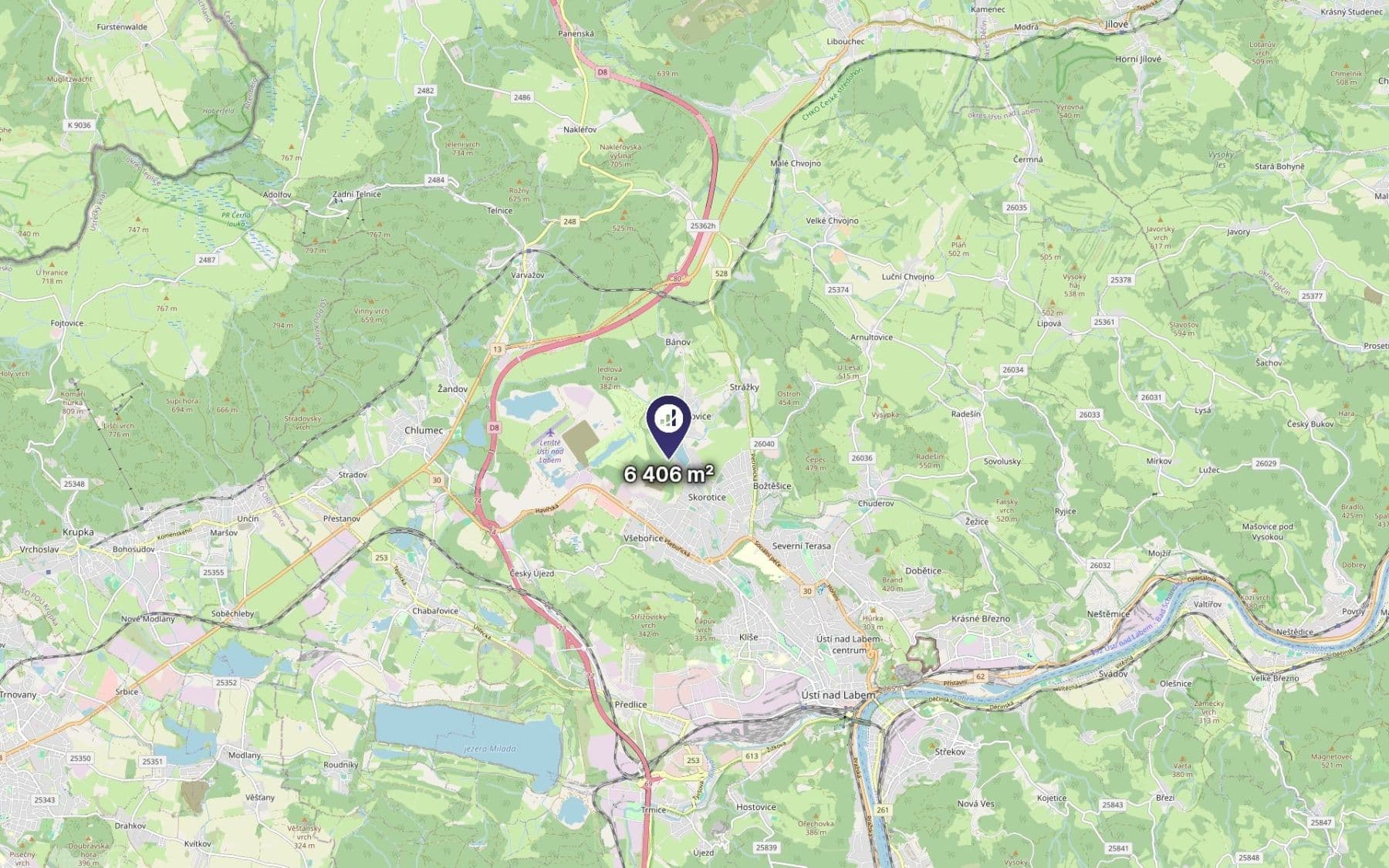 plot for sale, 3,203 m², Ústí nad Labem, Ústecký Region plot for sale, 3,203 m², Ústí nad Labem, Ústecký Region