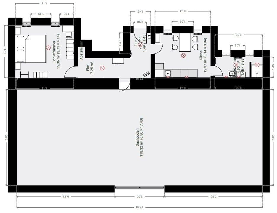 1 bedroom with open-plan kitchen flat to rent, 143 m², Jeruzalémská, Prague, Prague 1 bedroom with open-plan kitchen flat to rent, 143 m², Jeruzalémská, Prague, Prague