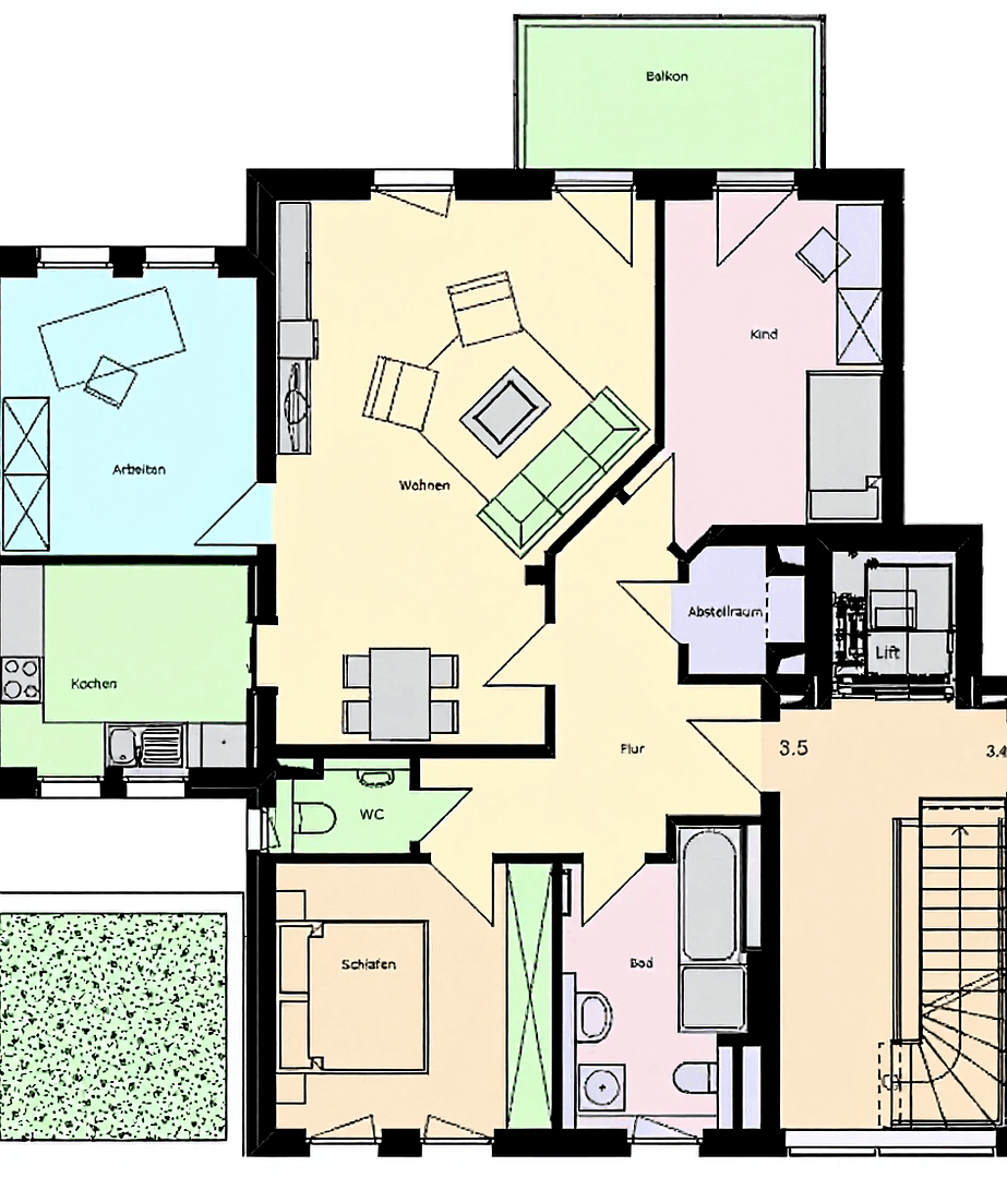 4 bedroom flat to rent, 104 m², Augsburg, Bavaria 4 bedroom flat to rent, 104 m², Augsburg, Bavaria