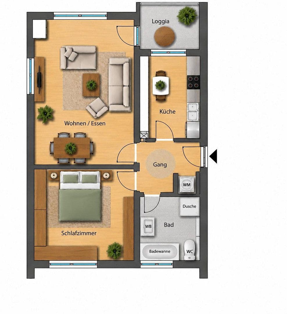 2 bedroom flat to rent, 59 m², Meisenweg 15, Germering, Bavaria 2 bedroom flat to rent, 59 m², Meisenweg 15, Germering, Bavaria