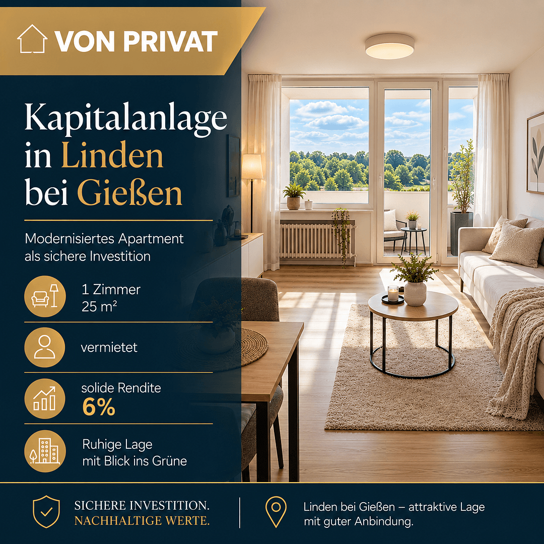 1 bedroom flat for sale, 25 m², Linden, Hesse 1 bedroom flat for sale, 25 m², Linden, Hesse