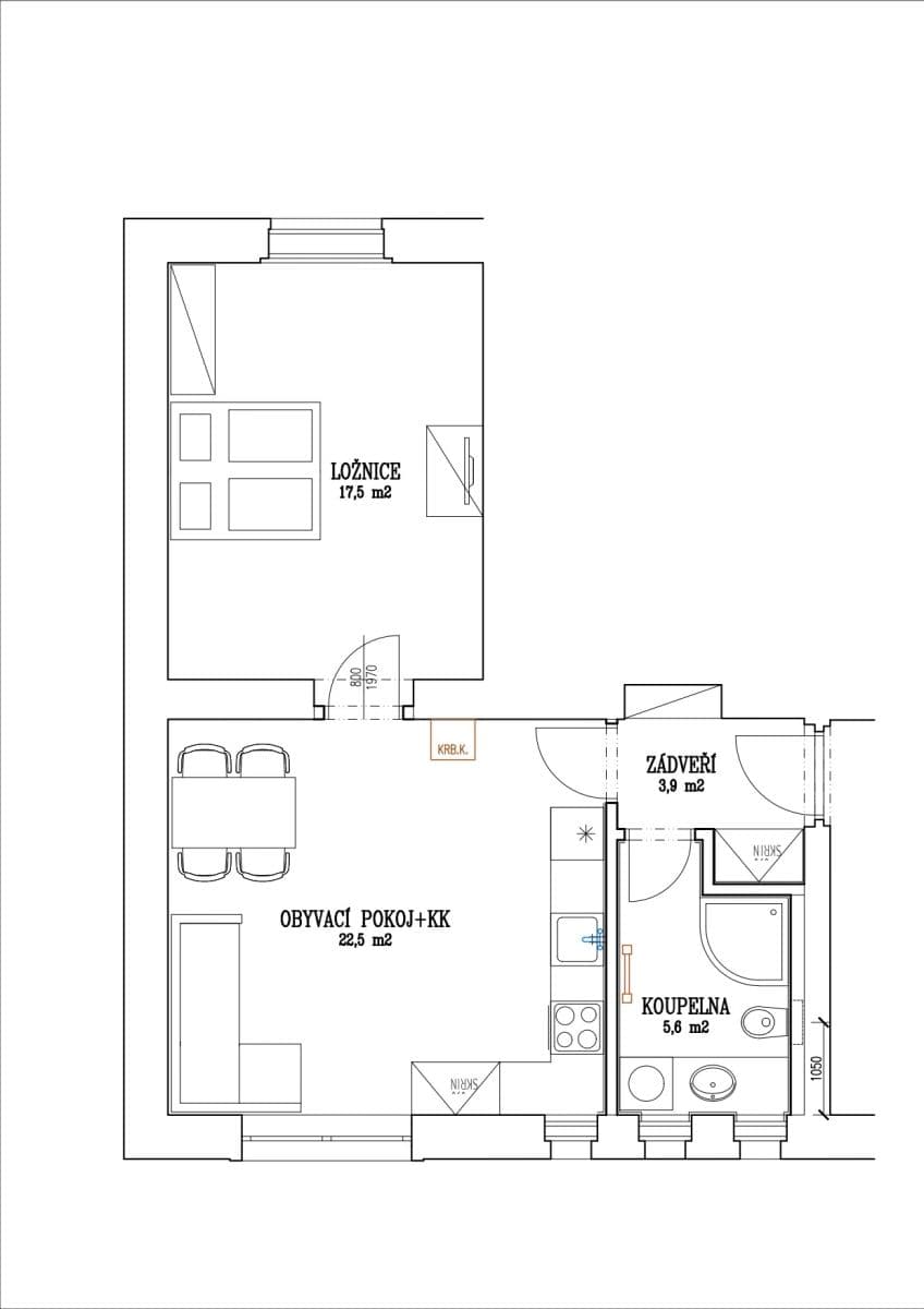 1 bedroom with open-plan kitchen flat to rent, 50 m², Krhanice, Středočeský Region 1 bedroom with open-plan kitchen flat to rent, 50 m², Krhanice, Středočeský Region